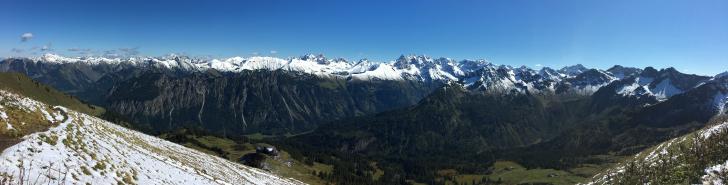 View from the Fellhorn in east direction